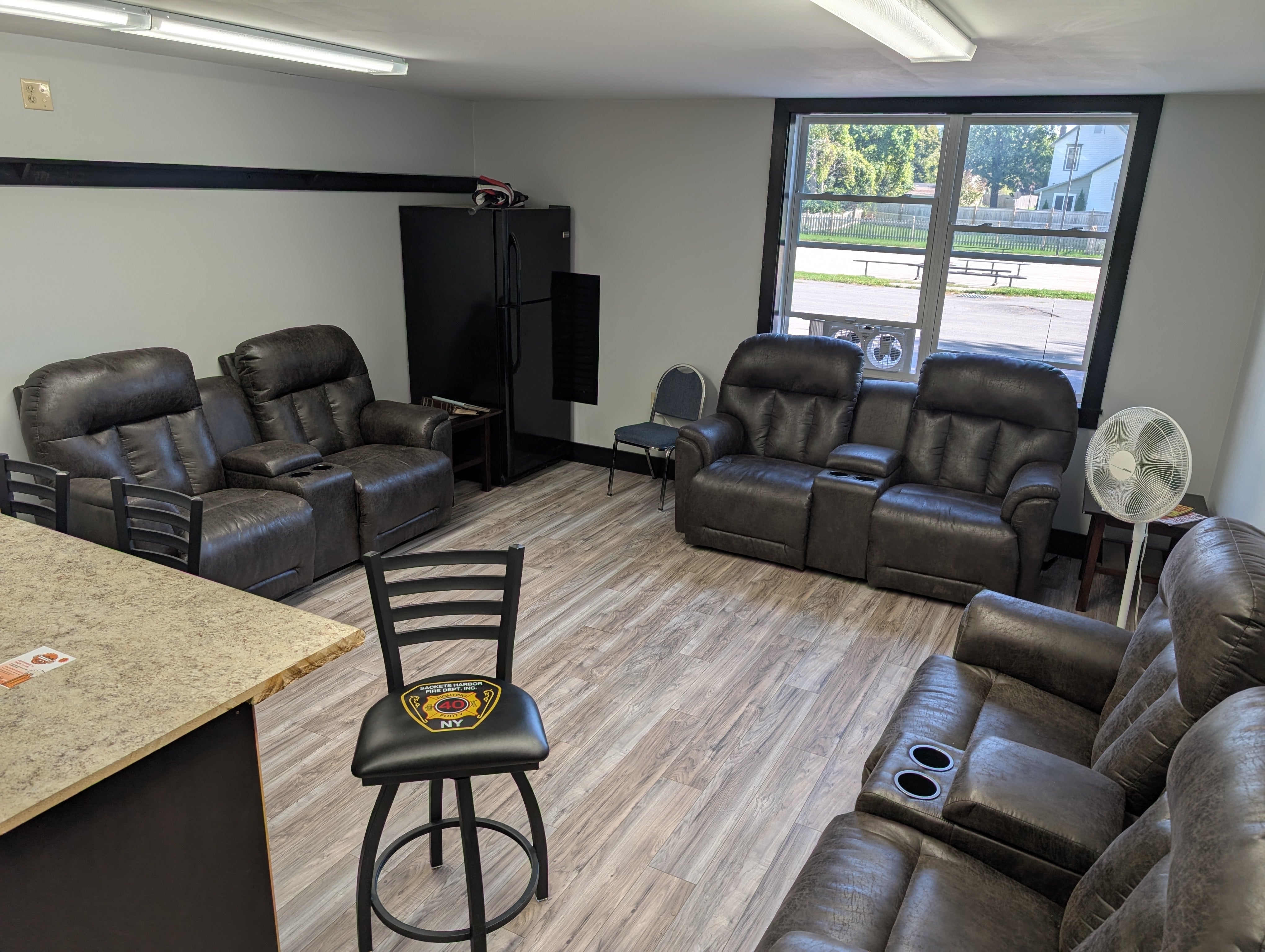 Sackets Harbor Fire Department Upgrades Station with Premium Engine Loveseats and Custom Barstools