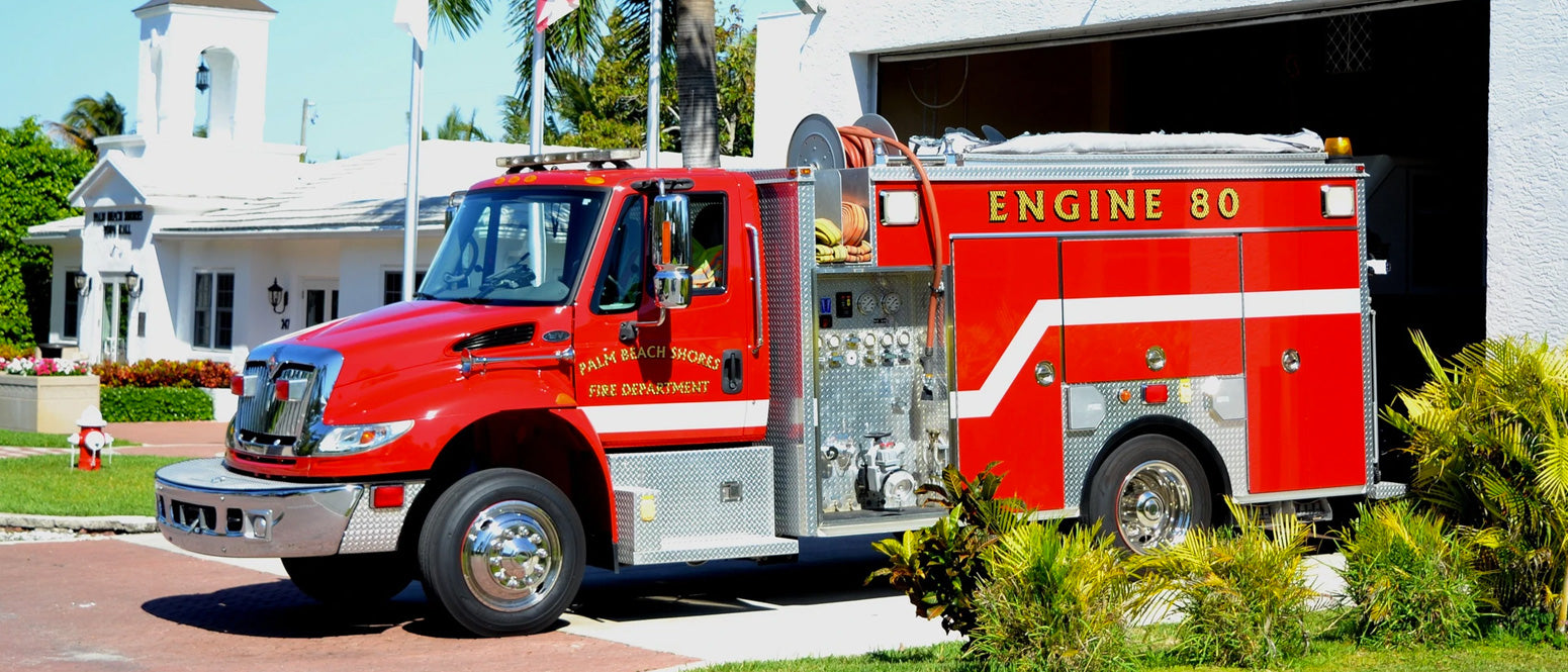 PALM BEACH SHORES VOLUNTEER FIRE DEPARTMENT, PALM BEACH SHORES, FL | SOLID-WOOD FIREHOUSE FURNITURE - CAPTAINS BED, WARDROBE, MATTRESS