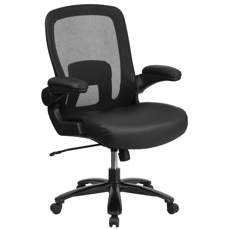 Duty-Built® HD 500 lb. Rated Mesh Executive Swivel Office Chair w/Lumbar Support