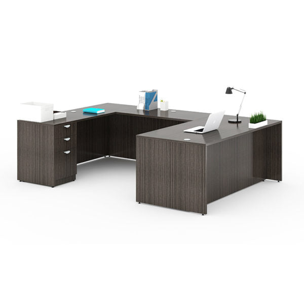 Commercial Office Suite - Executive U-Shape Desk with File Storage Pedestal