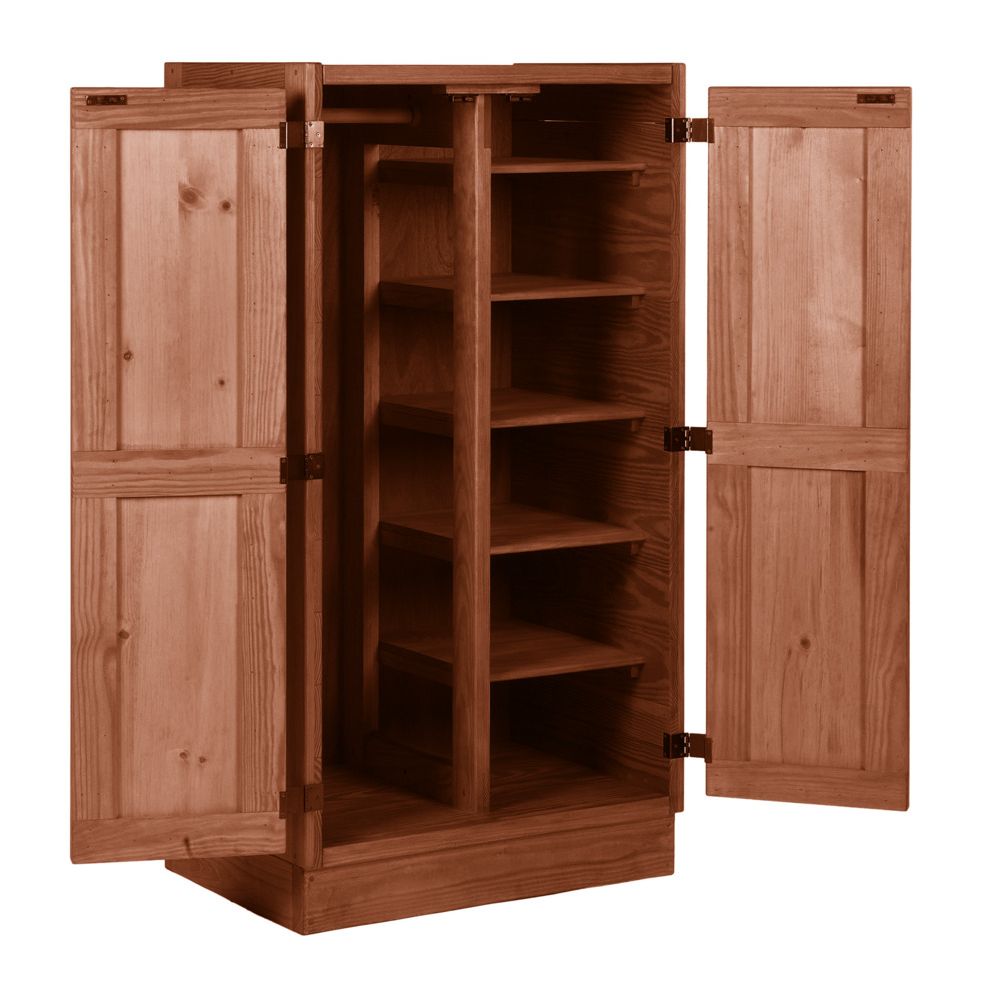 Built Firehouse Tough® Solid-Wood 36" Wardrobe w/Shelves