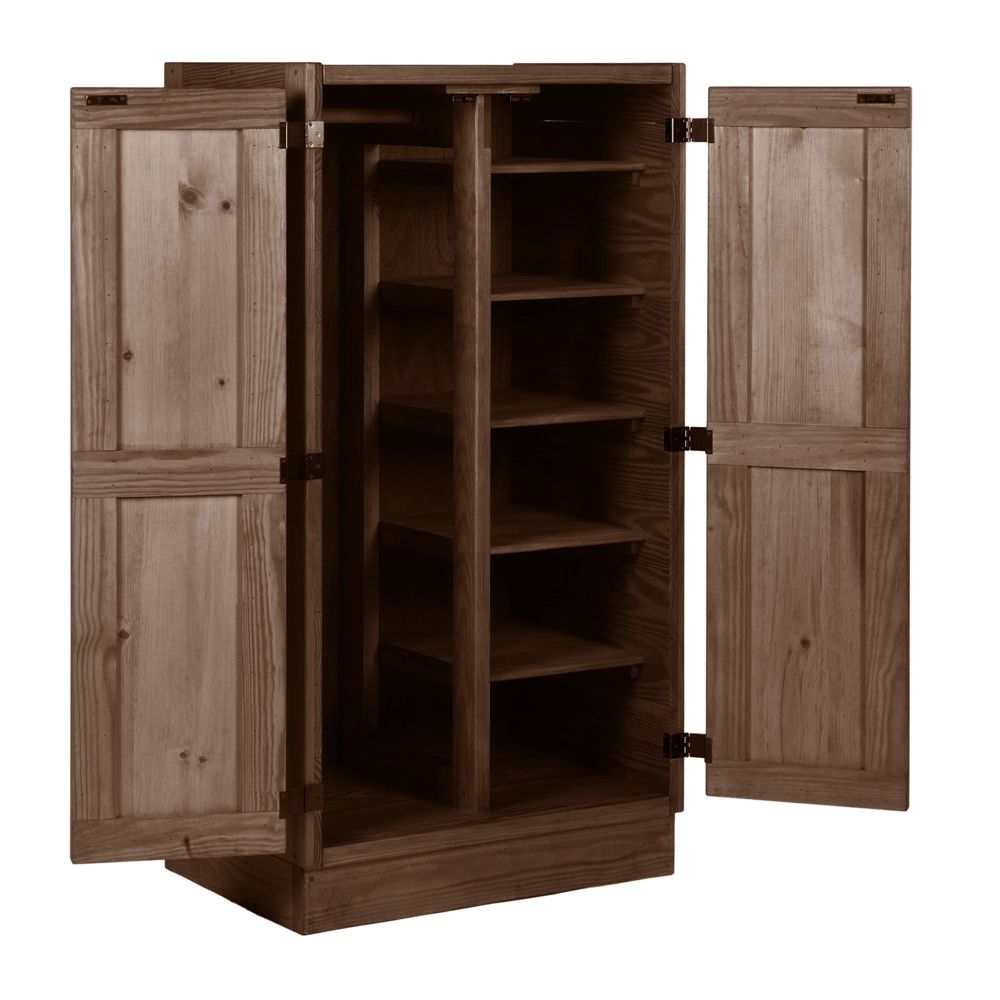 Built Firehouse Tough® Solid-Wood 36" Wardrobe w/Shelves