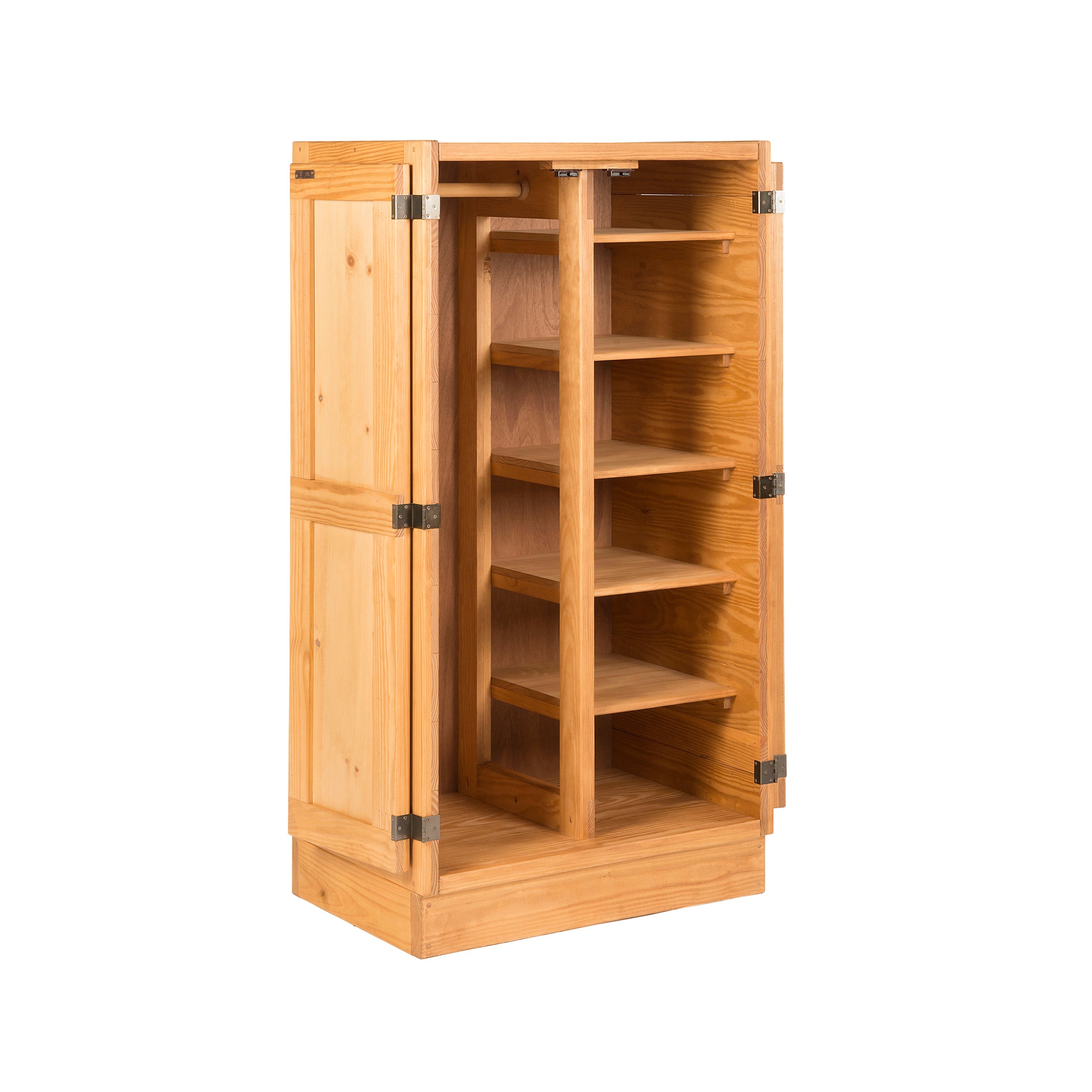 Built Firehouse Tough® Solid-Wood 36" Wardrobe w/Shelves