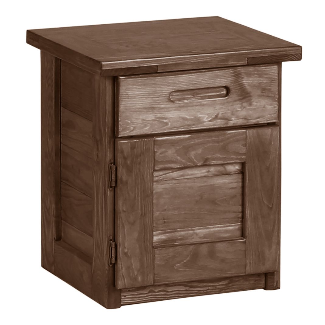 Built Firehouse Tough® Solid-Wood Nightstand w/Drawer + Door