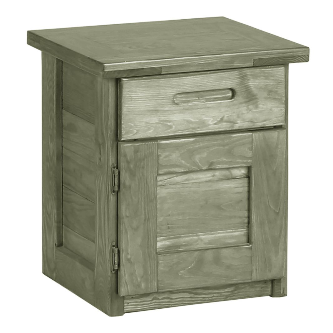Built Firehouse Tough® Solid-Wood Nightstand w/Drawer + Door