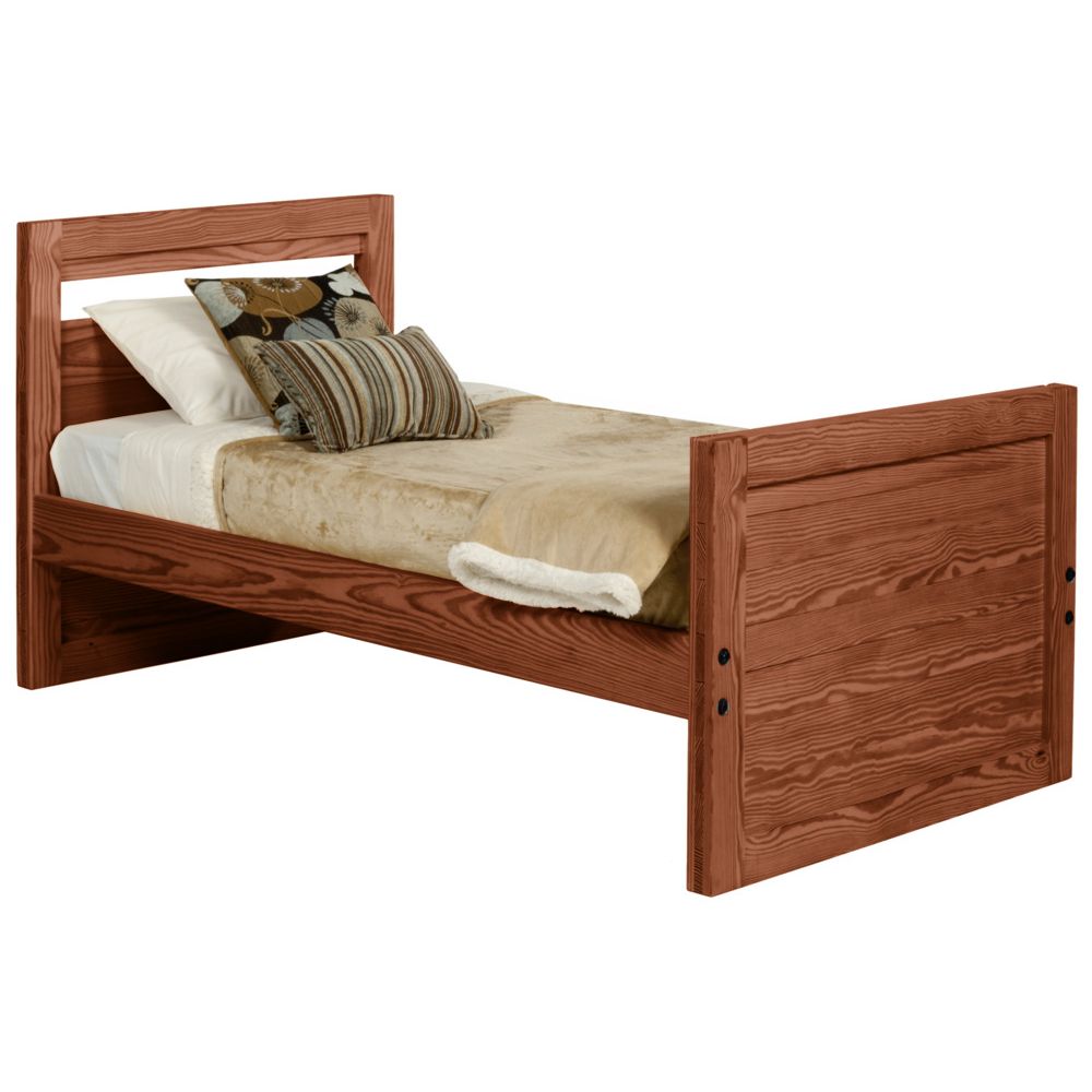 Built Firehouse Tough® Solid-Wood Half Bunk Bed - Solid End