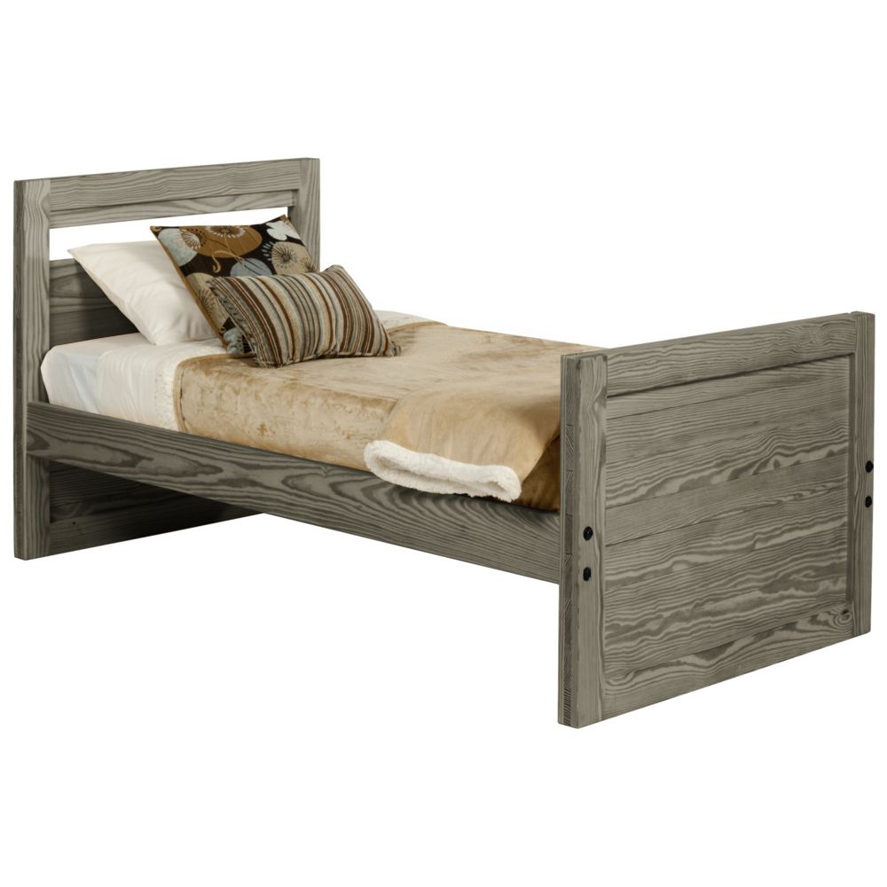 Built Firehouse Tough® Solid-Wood Half Bunk Bed - Solid End