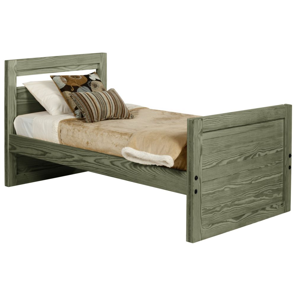 Built Firehouse Tough® Solid-Wood Half Bunk Bed - Solid End