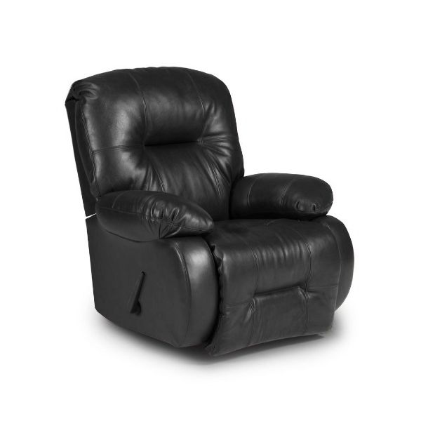 Black leather firefighter recliner