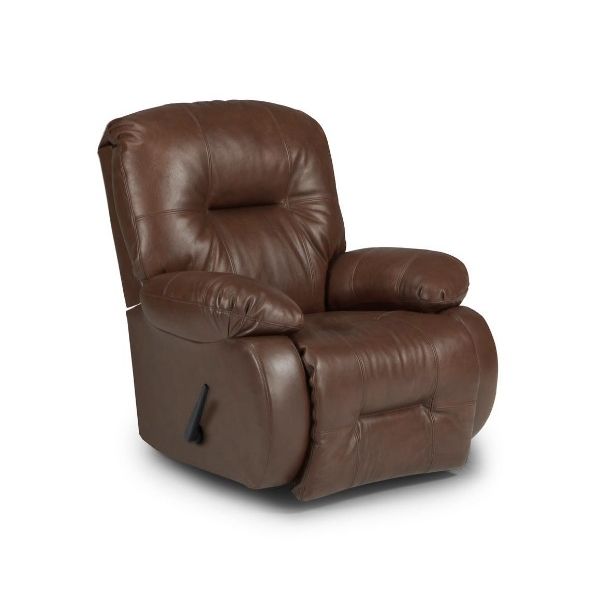 Brown leather firefighter recliner
