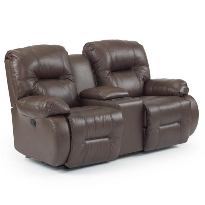 Brown firehouse furniture recliners made from genuine leather with dual reclining seats