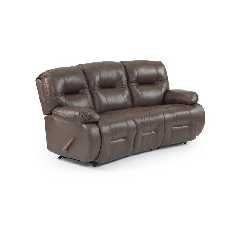Brown fireman recliner sofa with three seats