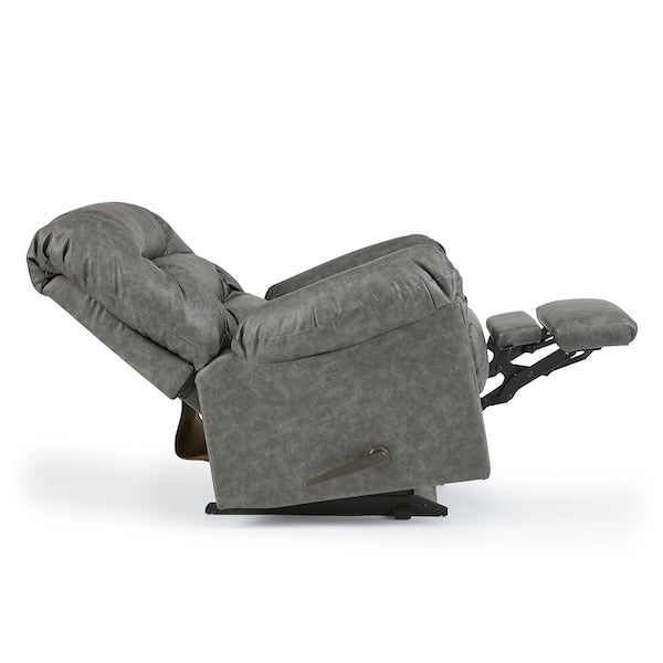 Side view of the Duty-Built Rescue 450 lb. Rated Big & Tall Firehouse Recliner in the color slate, fully reclined