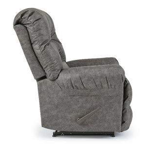 Side view of the Duty-Built Station Basics Fireman Recliner in the color slate