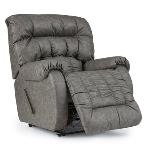 View of the slate gray Duty Built Tanker 500lb Rated Big and Tall Firefighter Recliner slightly reclined