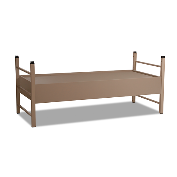 Built Firehouse Strong® Steel Half Bunk Panel Bed - Bed Bug Resistant