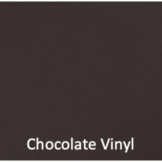 Chocolate vinyl fabric color swatch for the firehouse furniture solid-wood loveseat
