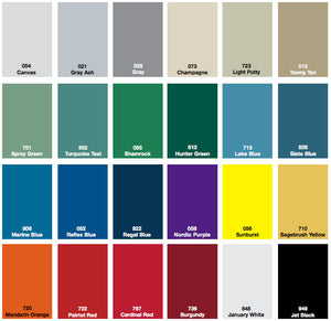 Penco color swatch options for the metal turnout fire station locker with shelves 