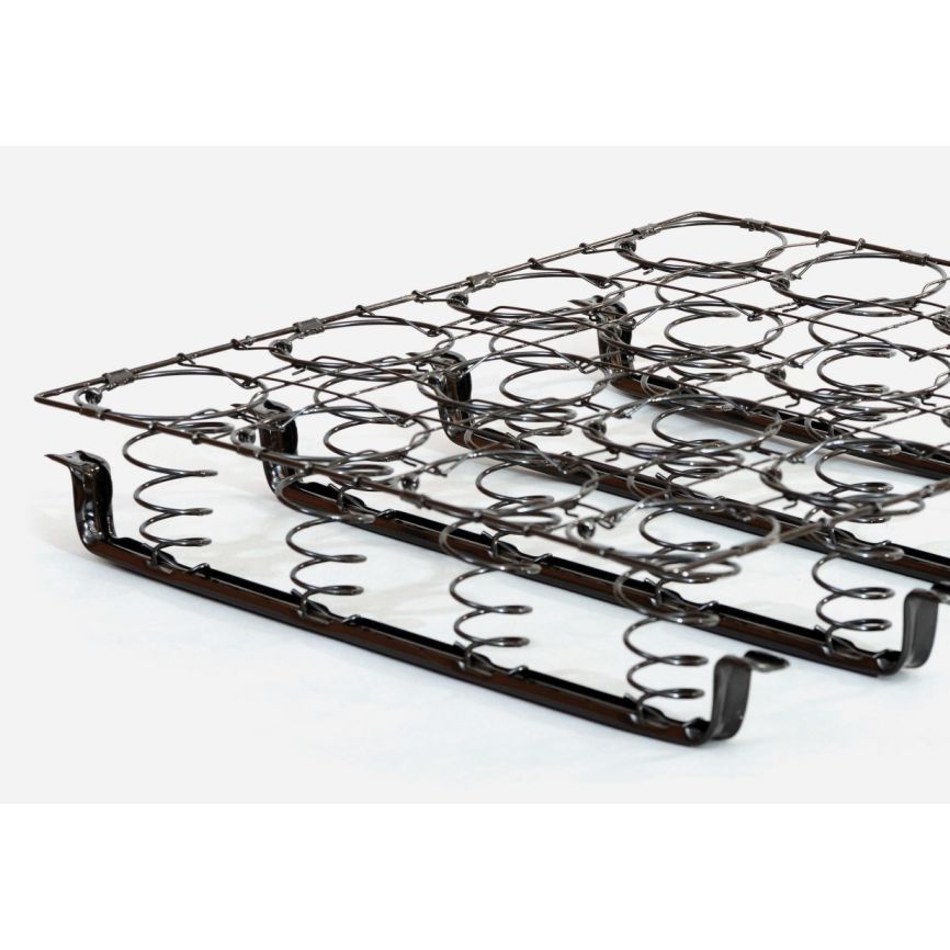 Heat-tempered coil seat springs reinforced with steel support bars in the fire department chair