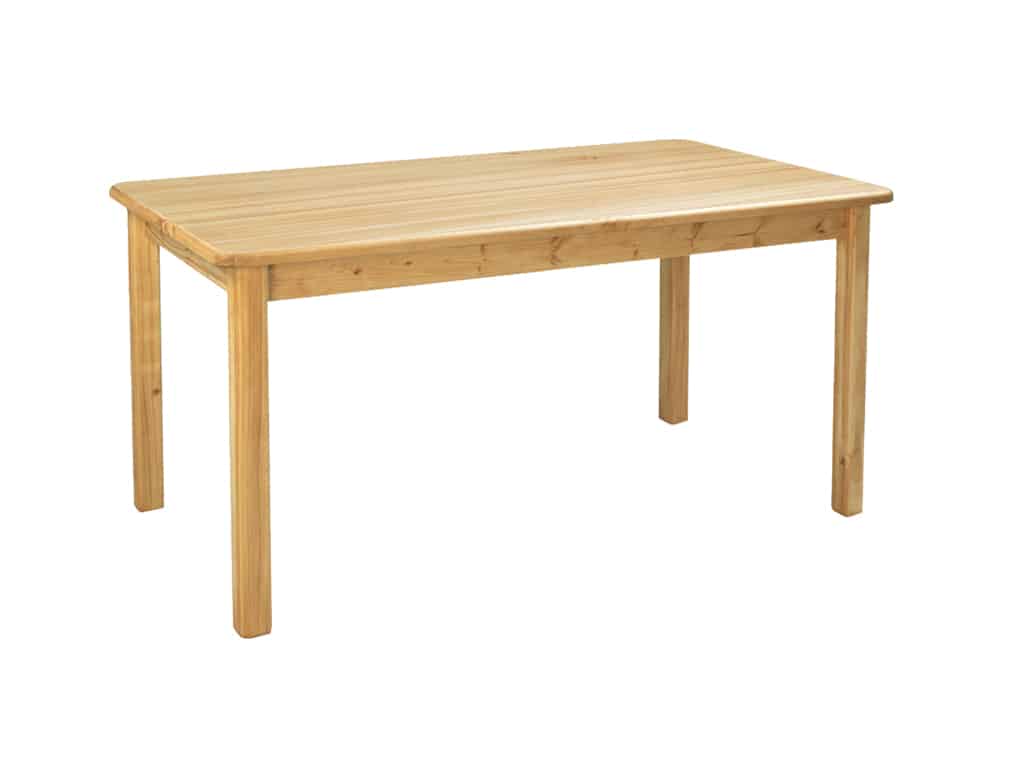 Firehouse kitchen table for dining room in honey lacquer color