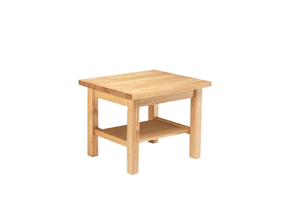 Wooden fire department end table used as an end table