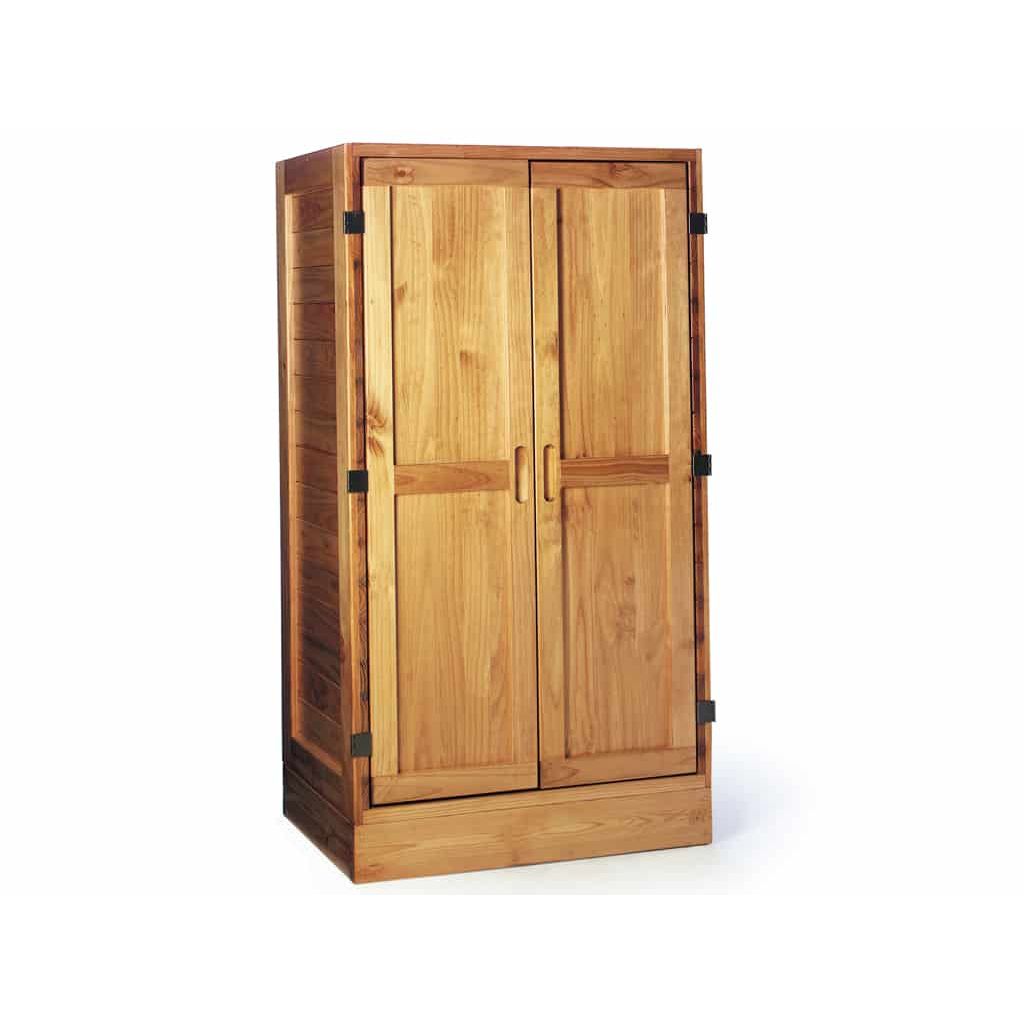 Closed, large, solid-wood fireman furniture wardrobe