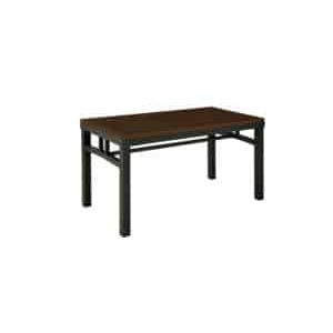 Firehouse Collection Steel Fire Station Coffee Table with Chestnut finish and black frame