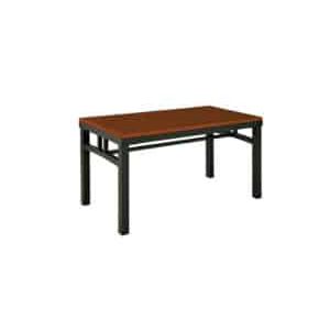 Firehouse Collection Steel Fire Station Coffee Table with Select Cherry finish and black frame