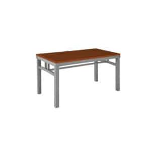 Firehouse Collection Steel Fire Station Coffee Table with Select Cherry finish and silver frame