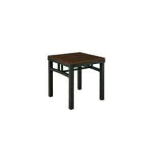Firehouse Collection Steel Side Firehouse Table with laminate top and black powder coated steel base