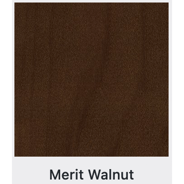 Merit walnut color swatch for firehouse bedroom drawer chest