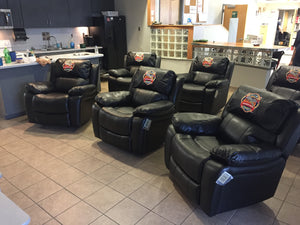 New Custom Embroidered Fire Station Recliners - 187th FW Fire Dept., AL