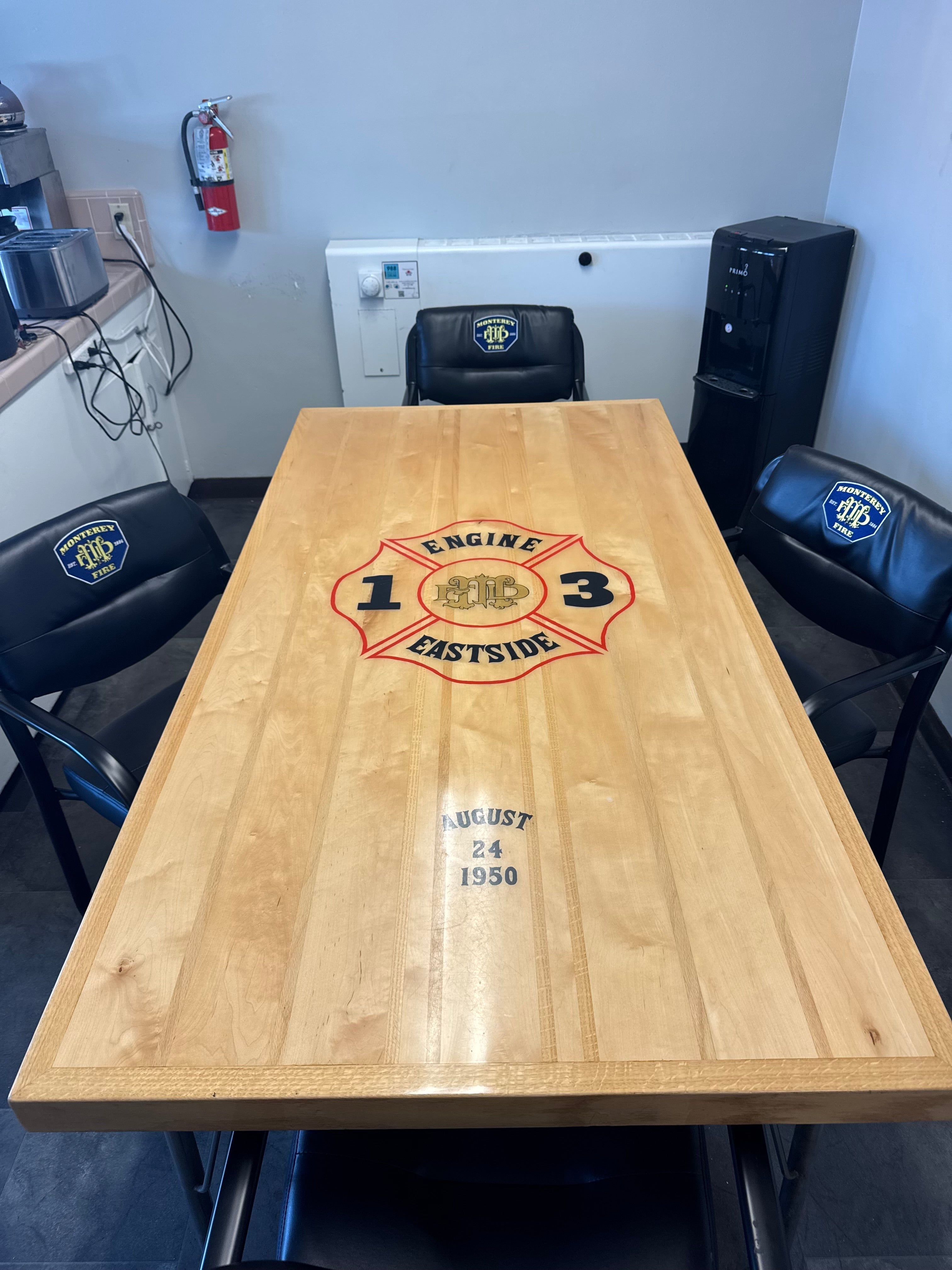 Monterey Fire Department Upgrades with Custom Embroidered Sled Base Chairs