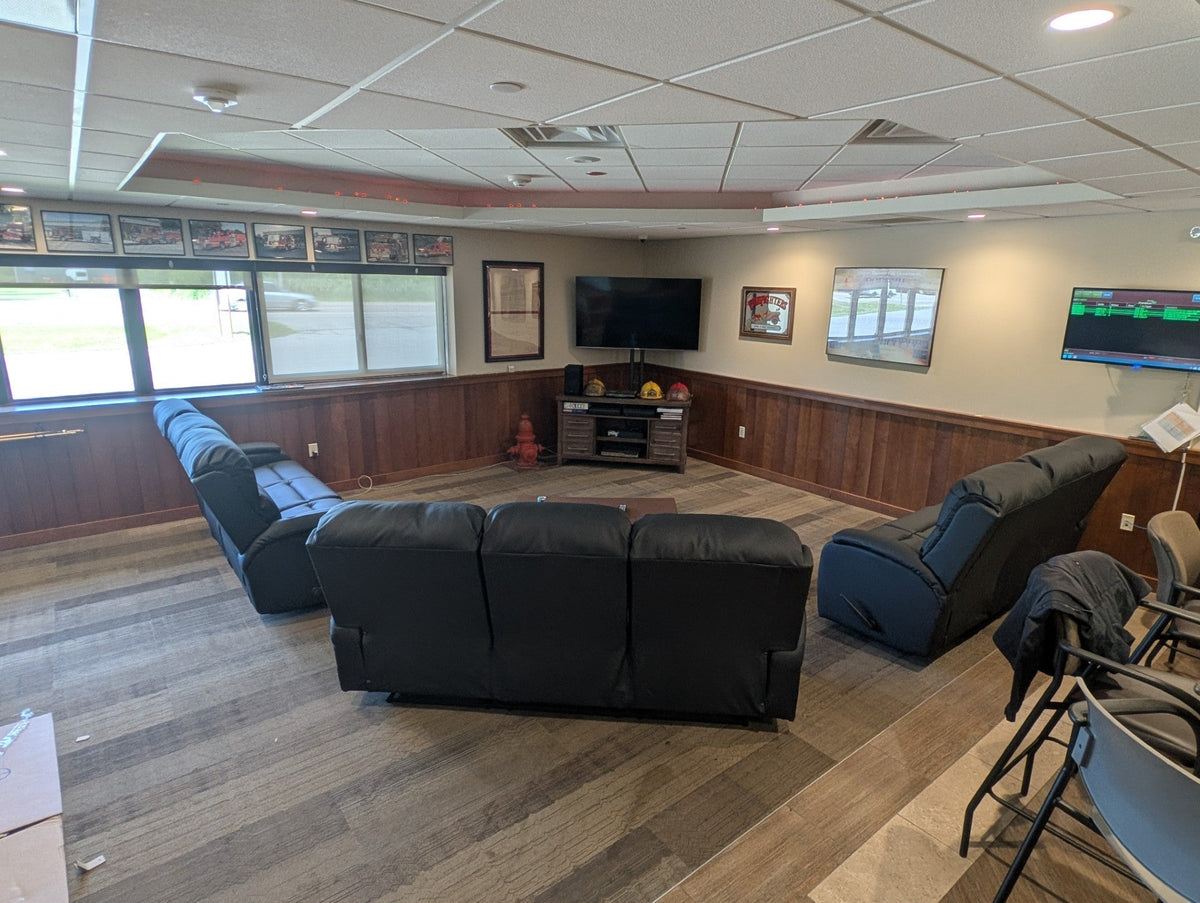 Moyers Corners Fire Department Furnishes Station 3 with Duty-Built® Battalion PRO Double Reclining Sofas