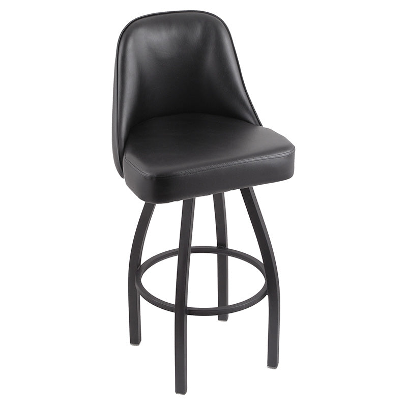 Duty-Built® CUSTOM LOGO Upholstered-Back Swivel Barstool