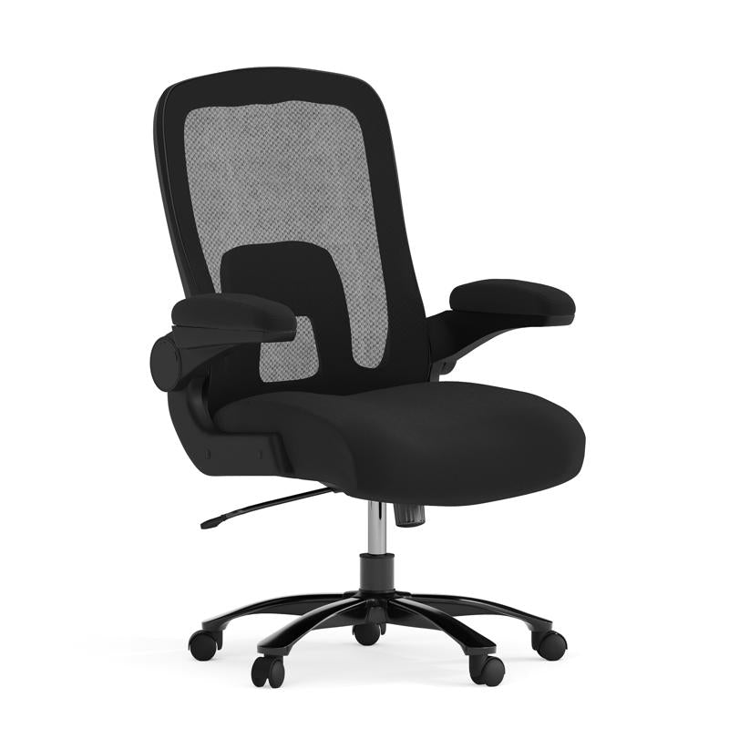 Duty-Built® HD 500 lb. Rated Mesh Executive Swivel Office Chair w/Lumbar Support