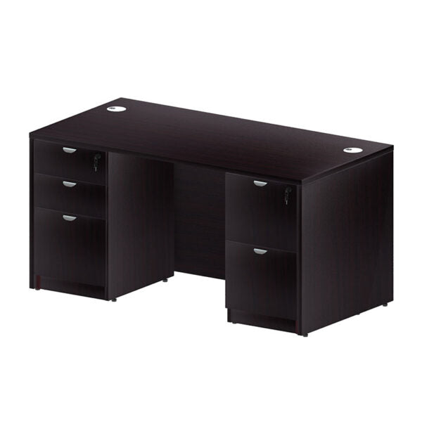 Commercial Office Desk: 66"x30" with Box/Box/File and File/File Pedestals