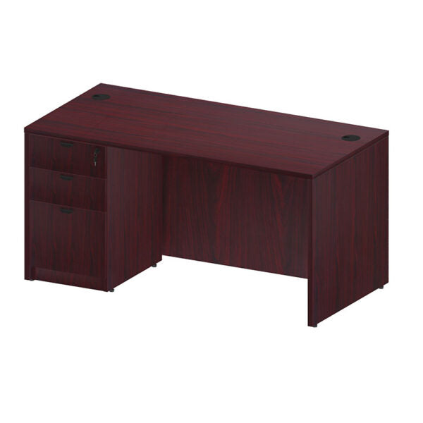 Commercial Office Desk: 66"x30" with Box/Box/File Pedestal