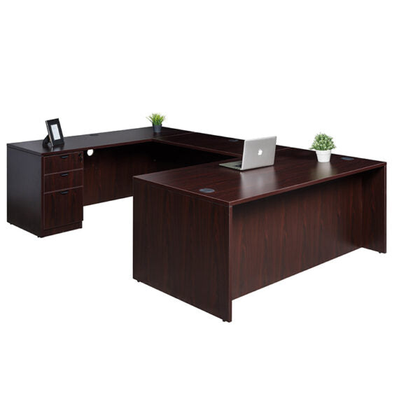 Commercial Office Suite - Executive U-Shape Desk with File Storage Pedestal