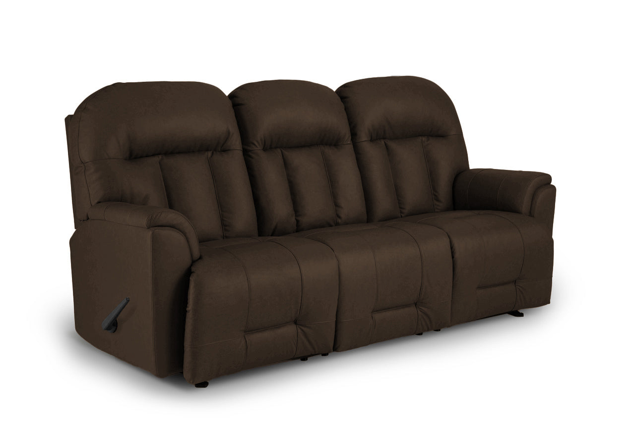 Duty-Built® Engine Leather Double Reclining Sofa