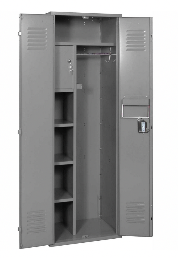 Open, gray, metal Vanguard Executive Firefighter Locker