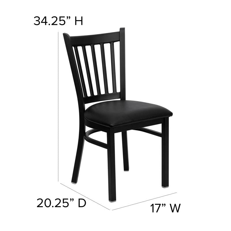 Duty-Built® Vertical Slat Dining Chair - Padded Seat