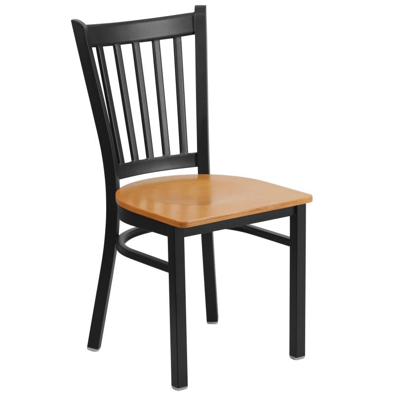 Duty-Built® Vertical Slat Dining Chair - Wood Seat