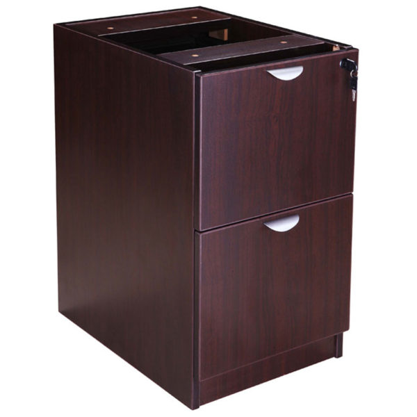 BOSS Office 2-Drawer Full Pedestal for firehouse bedroom in mocha