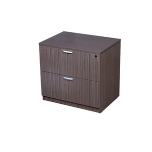 BOSS Office 2-Drawer Lateral File firefighter furniture in driftwood