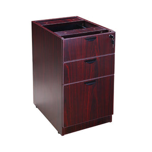 BOSS Office 3-Drawer Deluxe Pedestal for firehouse furniture in mahogany