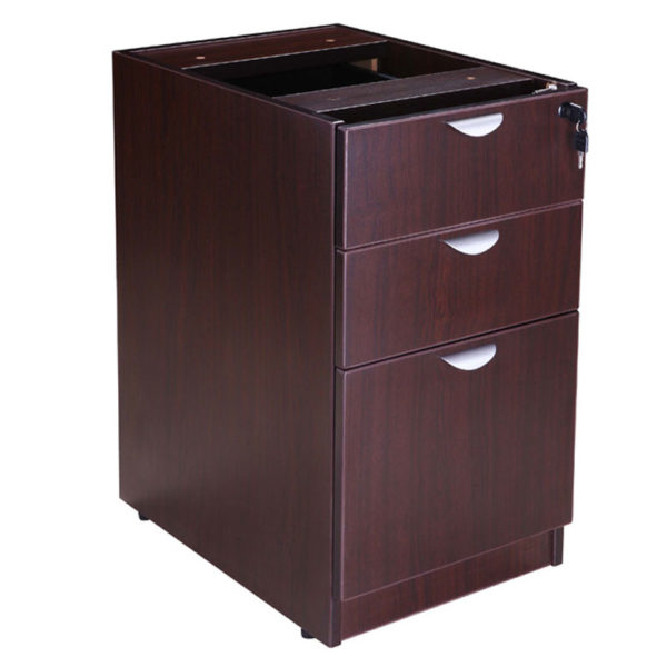 BOSS Office 3-Drawer Deluxe Pedestal for firehouse furniture in mocha