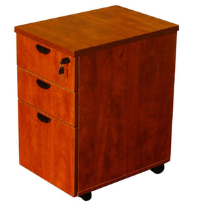 American firehouse furniture, BOSS Office 3-Drawer Mobile Pedestal in cherry