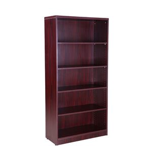 Firehouse furniture, BOSS Office Bookcase in mahogany with five shelves