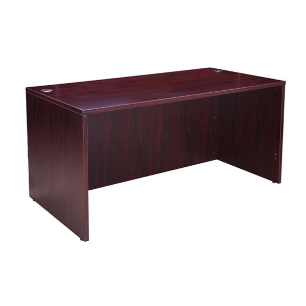 BOSS Office Desk Shell firehouse furniture in mahogany